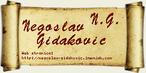 Negoslav Gidaković vizit kartica